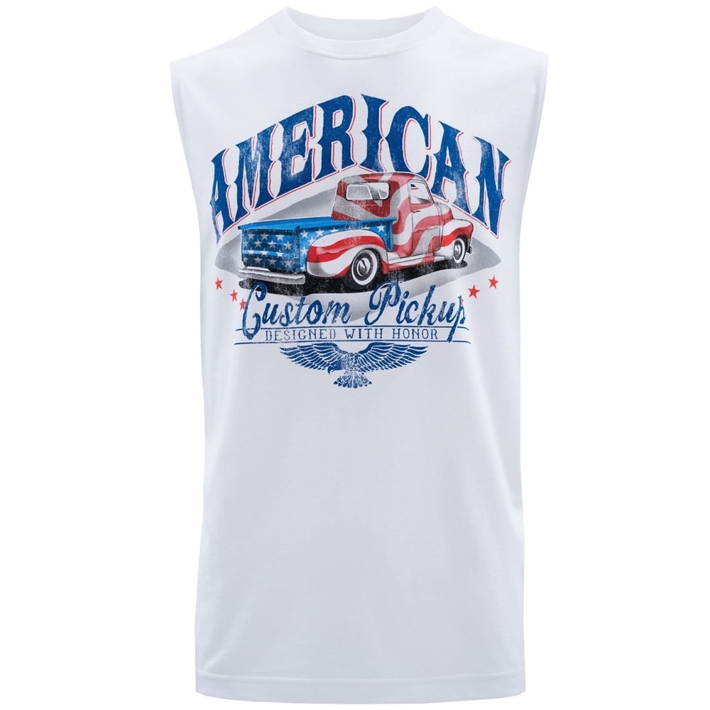 Way To Celebrate Men's Americana Graphic Muscle Tank Top, Size M
